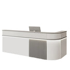ArvionFurn Modern Corner Checkout & Service Counter with LED Accent Lighting, 120–450cm