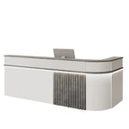 ArvionFurn Modern Corner Checkout & Service Counter with LED Accent Lighting, 120–450cm
