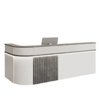 ArvionFurn Modern Corner Checkout & Service Counter with LED Accent Lighting, 120–450cm