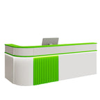 ArvionFurn Modern Corner Checkout & Service Counter with LED Accent Lighting, 120–450cm