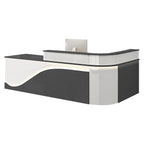 L-Shaped Curved Reception Desk Lacquer Counter 120–480cm