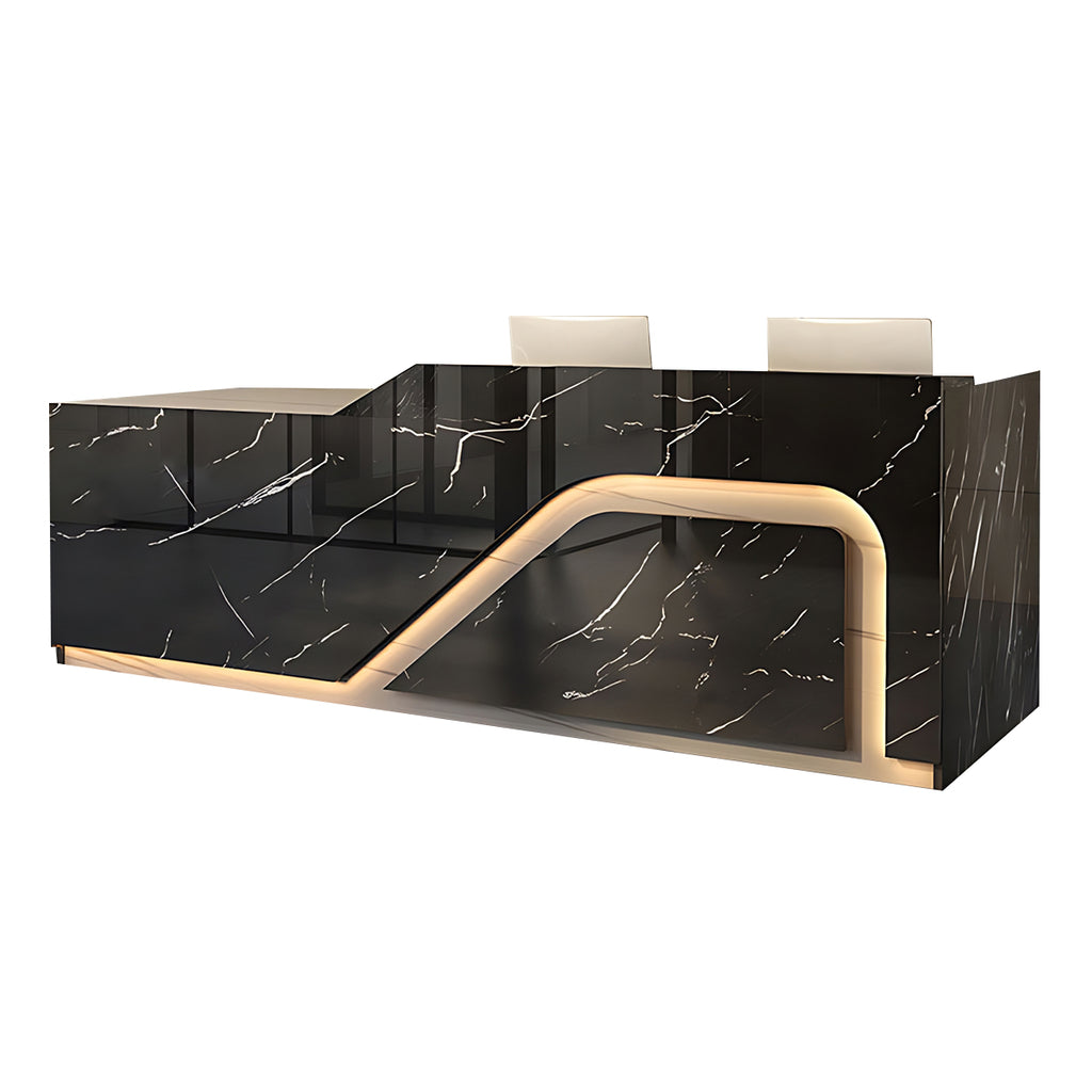 Modern Retail Counter Reception Desk Lacquer Finish 120–500cm