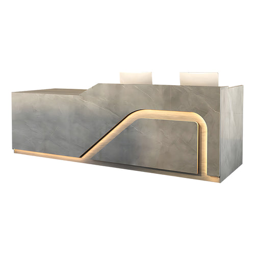 Modern Retail Counter Reception Desk Lacquer Finish 120–500cm