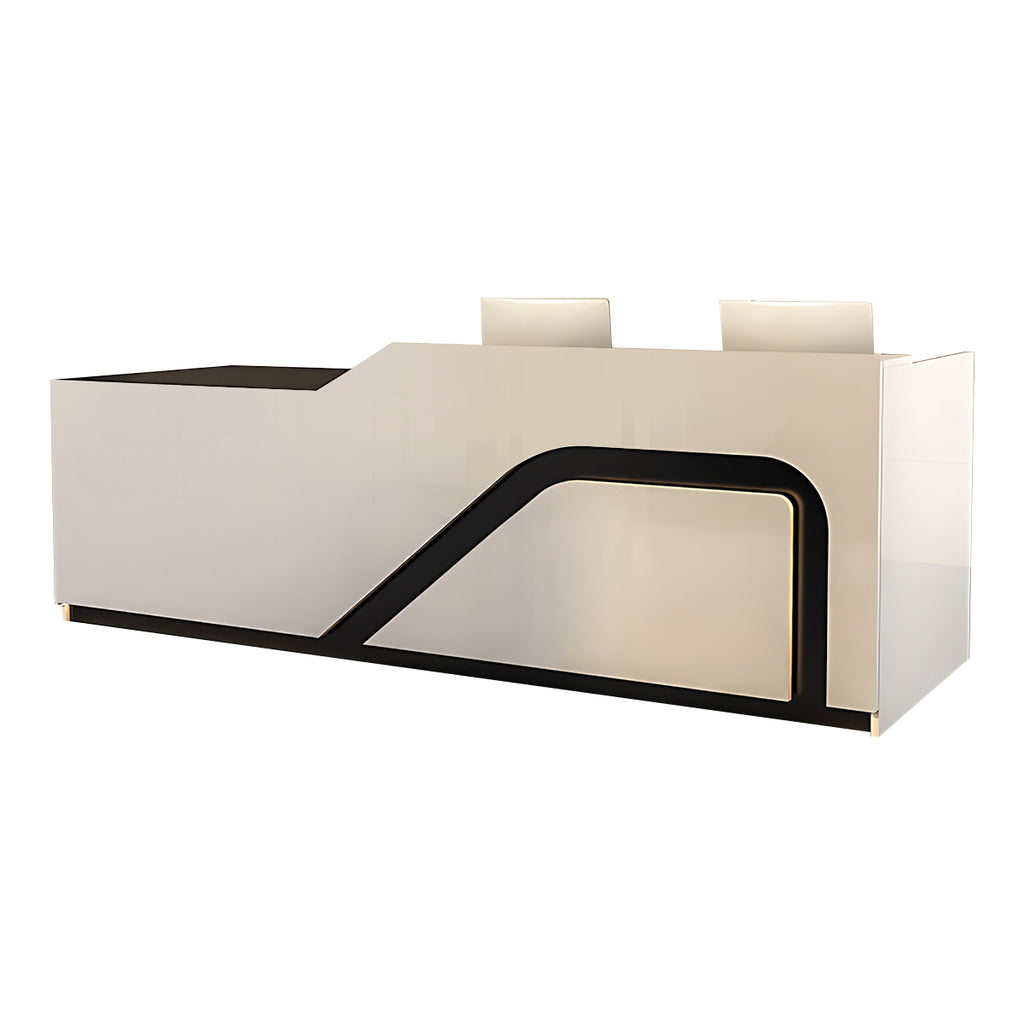 Modern Retail Counter Reception Desk Lacquer Finish 120–500cm