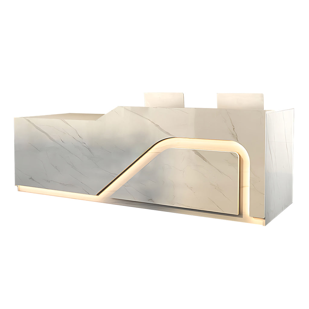 Modern Retail Counter Reception Desk Lacquer Finish 120–500cm