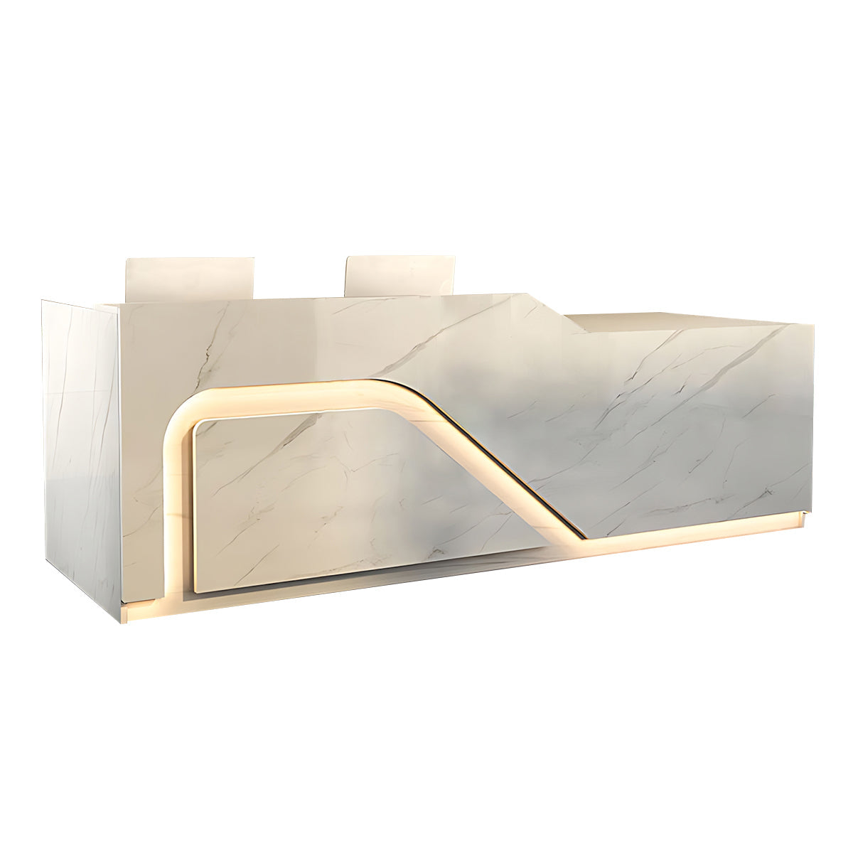 Modern Retail Counter Reception Desk Lacquer Finish 120–500cm