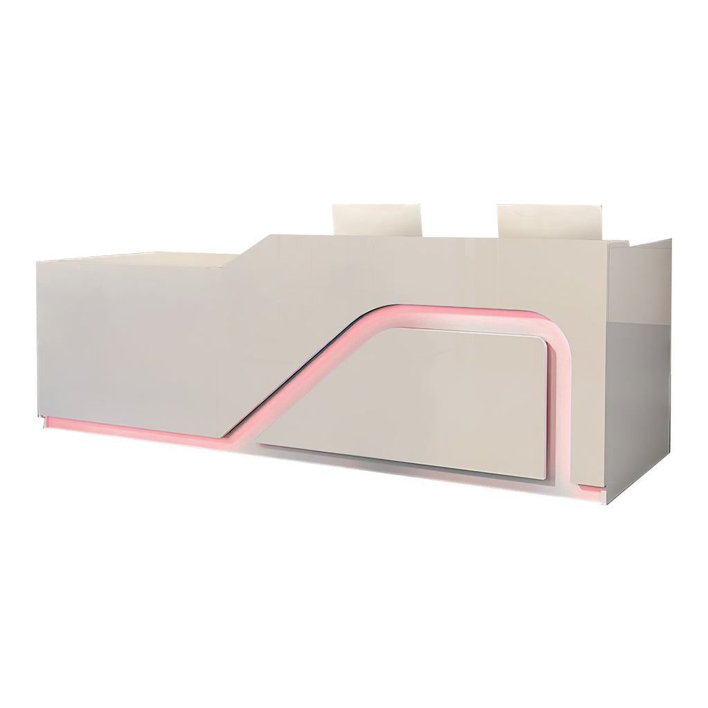 Modern Retail Counter Reception Desk Lacquer Finish 120–500cm