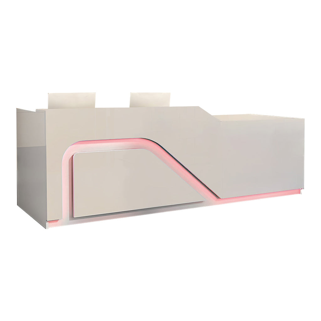 Modern Retail Counter Reception Desk Lacquer Finish 120–500cm