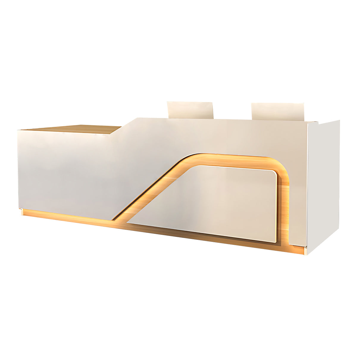 Modern Retail Counter Reception Desk Lacquer Finish 120–500cm
