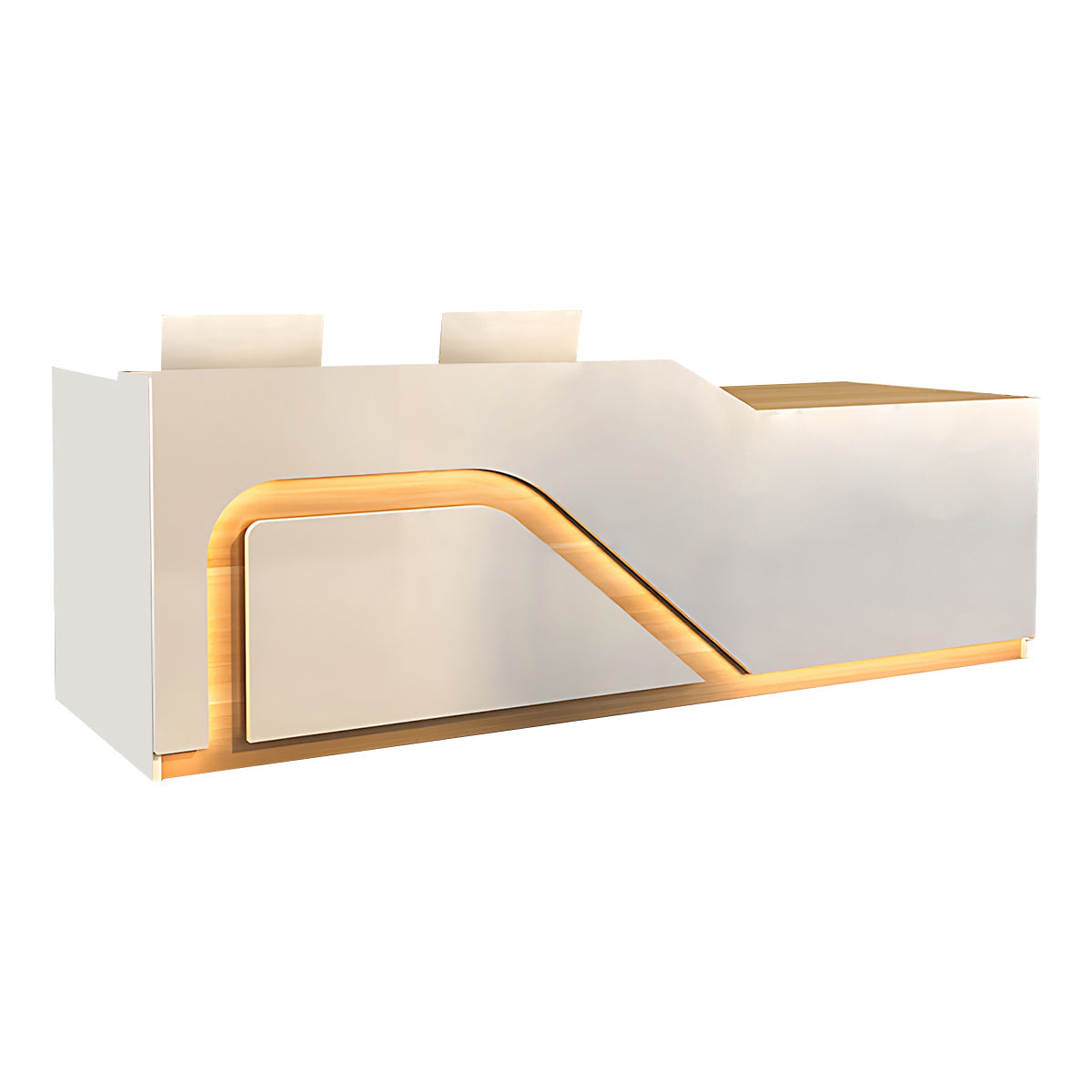 Modern Retail Counter Reception Desk Lacquer Finish 120–500cm