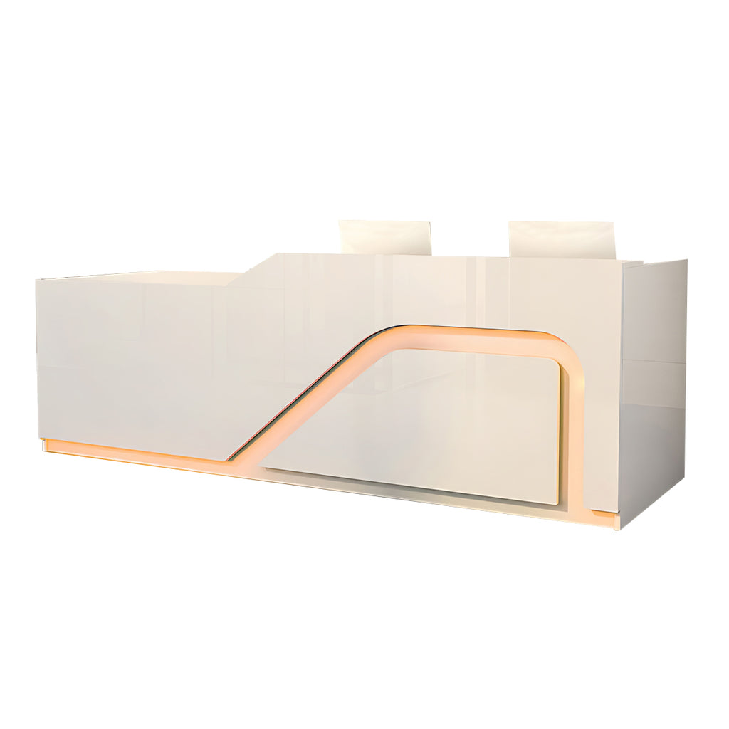 Modern Retail Counter Reception Desk Lacquer Finish 120–500cm