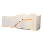 Modern Retail Counter Reception Desk Lacquer Finish 120–500cm