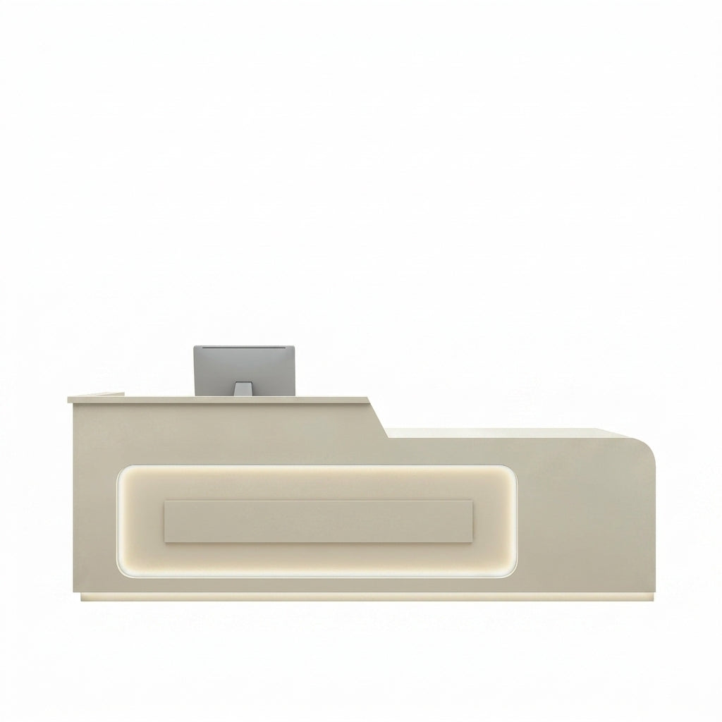 Modern Reception Desk Retail Counter Lacquer 100–300cm No Assembly