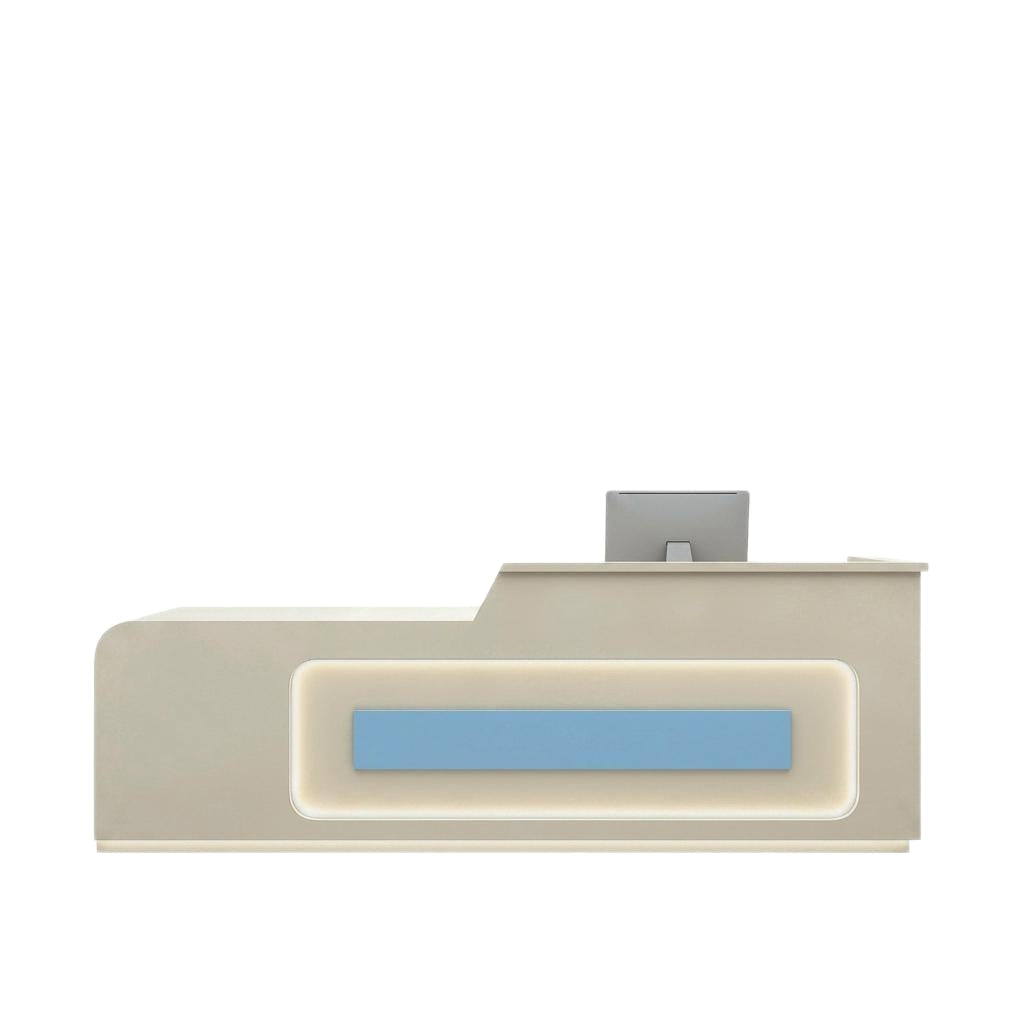 Modern Reception Desk Retail Counter Lacquer 100–300cm No Assembly