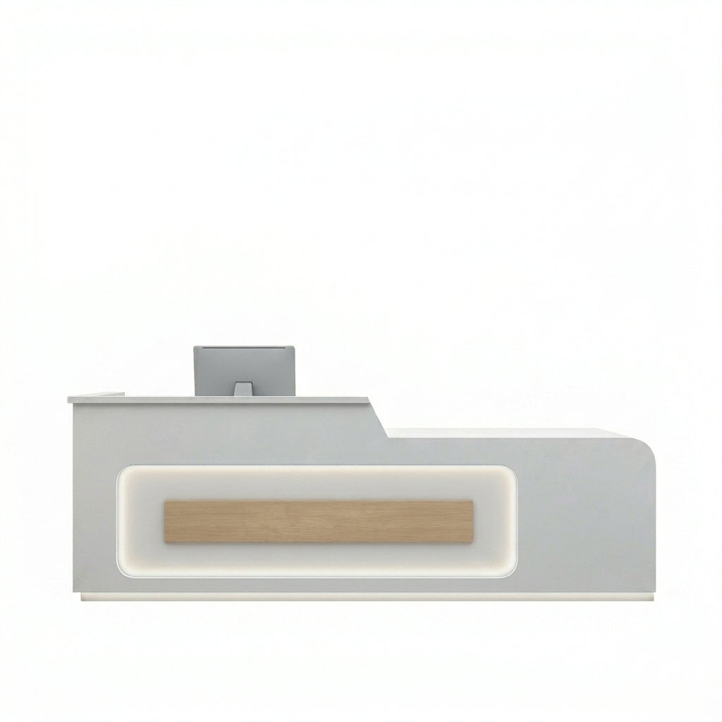Modern Reception Desk Retail Counter Lacquer 100–300cm No Assembly