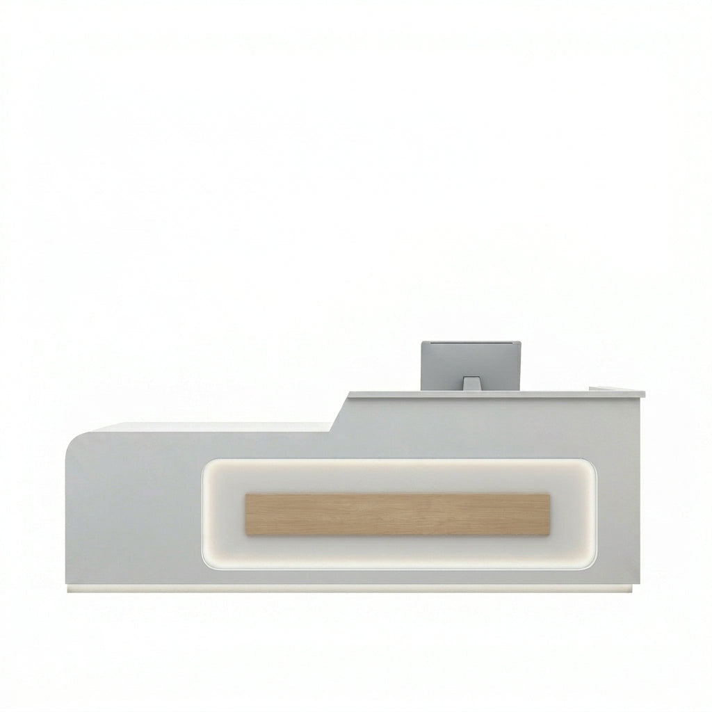 Modern Reception Desk Retail Counter Lacquer 100–300cm No Assembly
