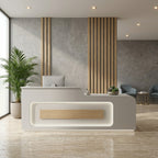Modern Reception Desk Retail Counter Lacquer 100–300cm No Assembly