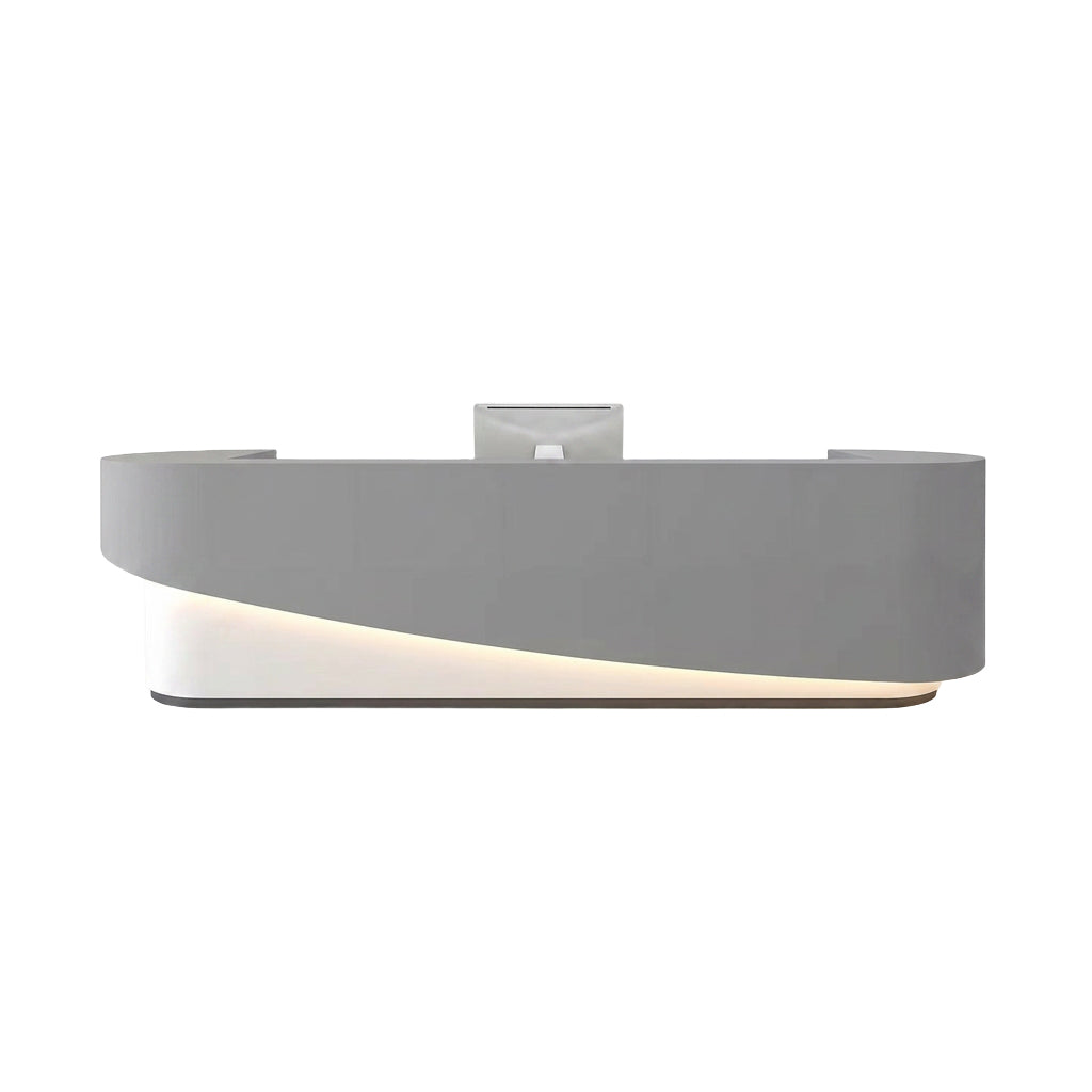 Modern Reception Desk with LED Lighting for Salon, Hotel, Retail