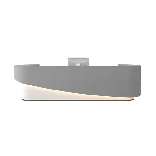Modern Reception Desk with LED Lighting for Salon, Hotel, Retail