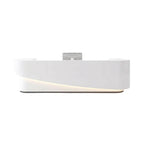 Modern Reception Desk with LED Lighting for Salon, Hotel, Retail