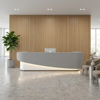 Modern Reception Desk with LED Lighting for Salon, Hotel, Retail