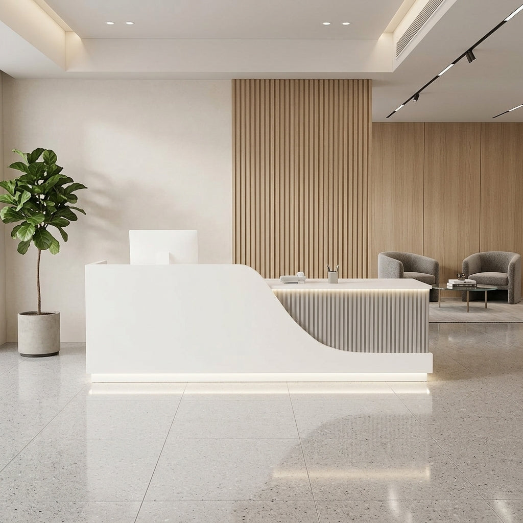 Modern Reception Desk Counter Retail Salon 120–400cm Reception Desk For Office, Salon