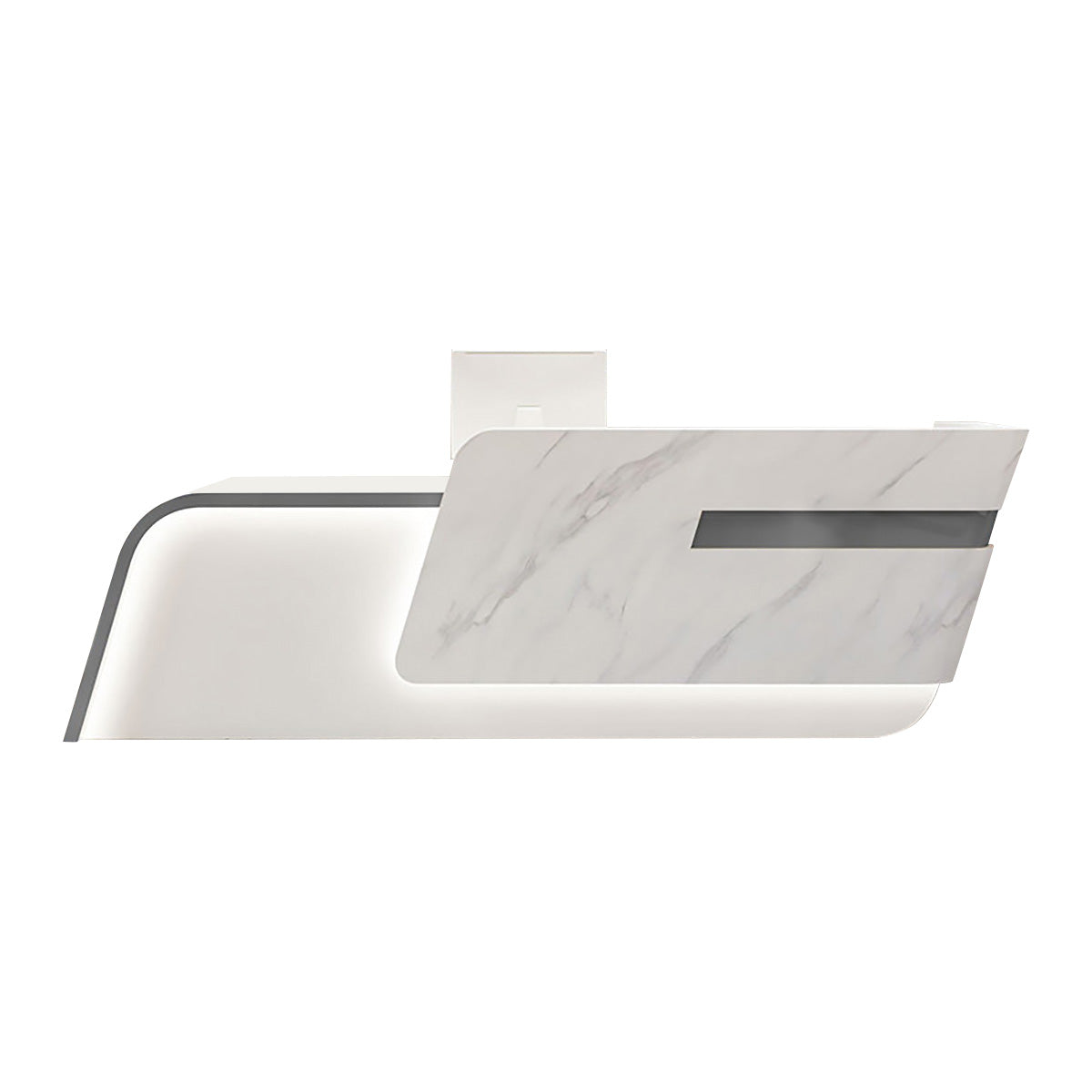 Modern Reception Desk Counter Lacquer 120–480cm Custom Logo