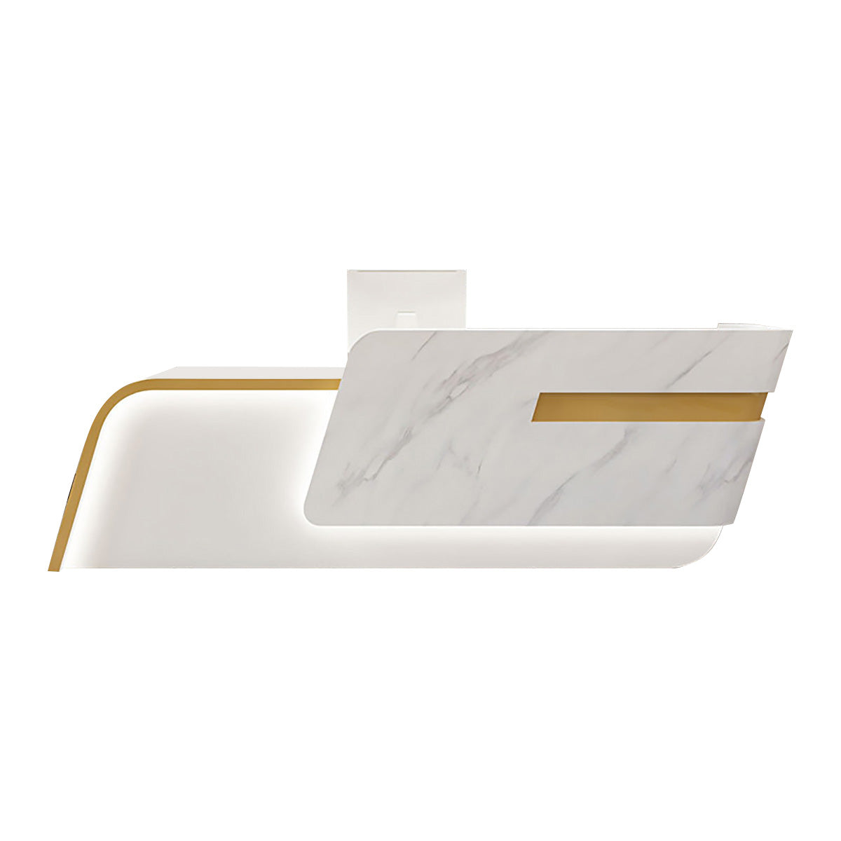 Modern Reception Desk Counter Lacquer 120–480cm Custom Logo