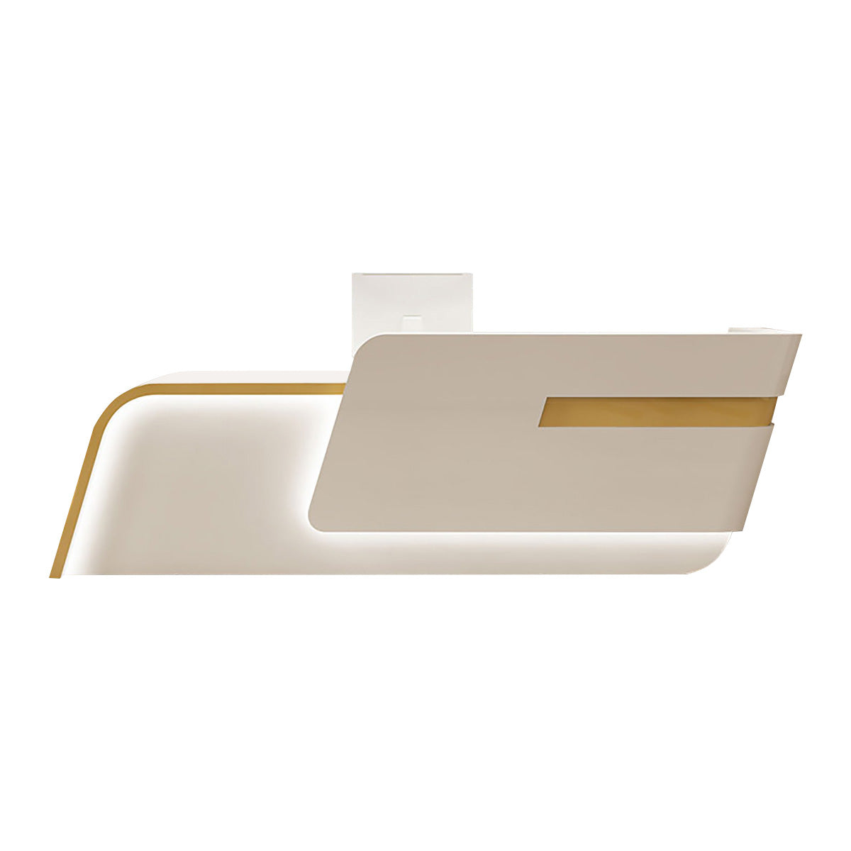 Modern Reception Desk Counter Lacquer 120–480cm Custom Logo