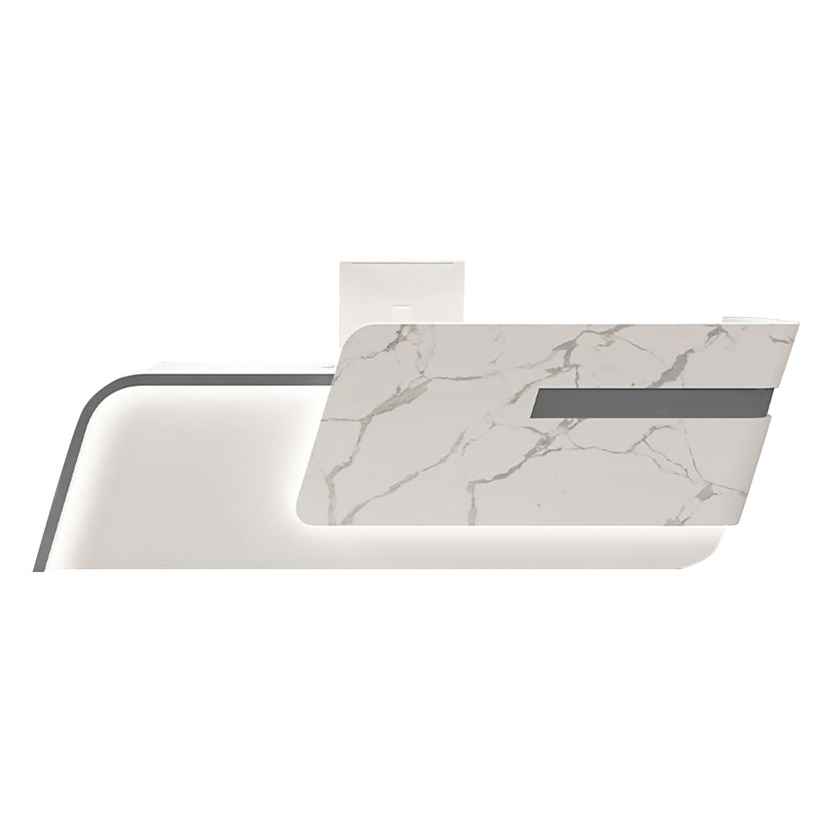 Modern Reception Desk Counter Lacquer 120–480cm Custom Logo