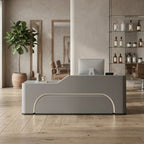 Luxury Curved Reception Desk Counter Modern 80–450cm Retail And Hotel Use