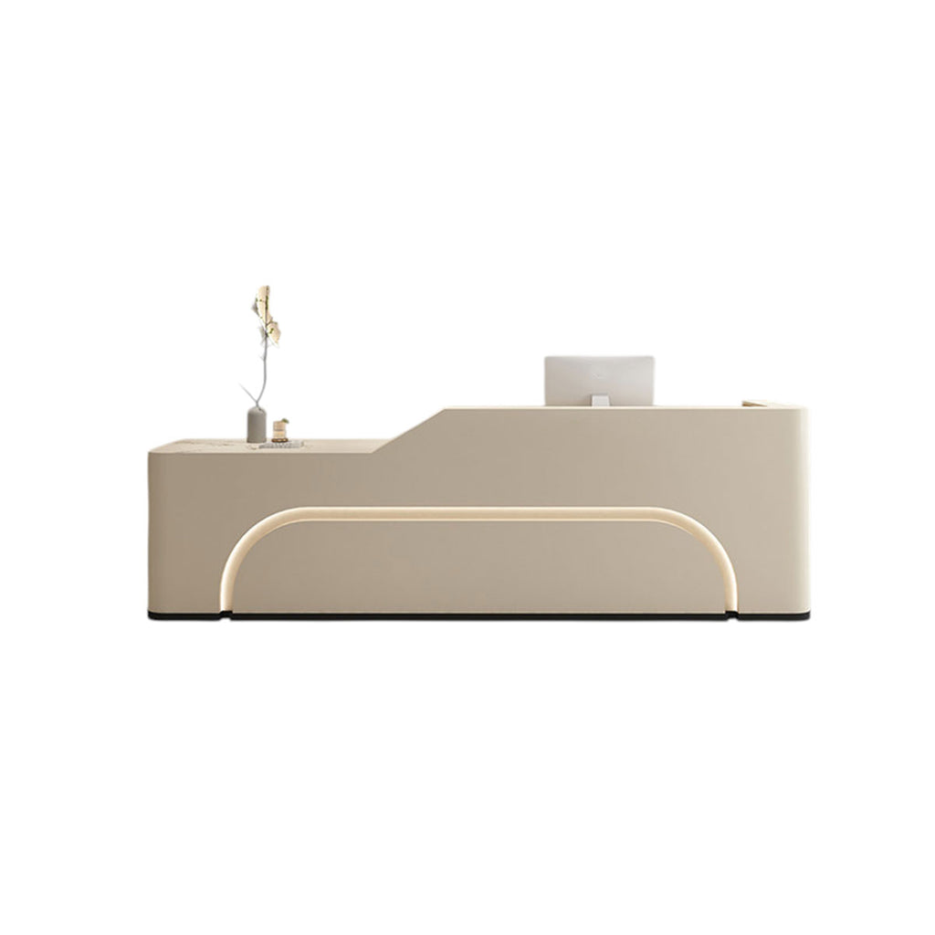 Luxury Curved Reception Desk Counter Modern 80–450cm Retail And Hotel Use
