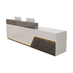 Lacquer Reception Desk Counter Wood Panel 140–500cm Multi Color