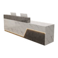 Lacquer Reception Desk Counter Wood Panel 140–500cm Multi Color