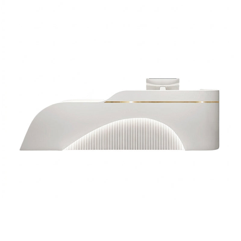 Lacquer Reception Desk with Spacious Storage for Salon, Retail & Office | ArvionFurn