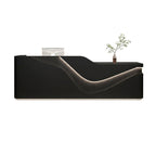 Modern Curved Lacquer Reception Desk for Beauty Salon, Retail & Clinic | ArvionFurn