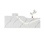 Modern Curved Lacquer Reception Desk for Beauty Salon, Retail & Clinic | ArvionFurn