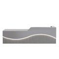Modern L-Shaped Lacquer Reception Desk with Storage for Retail, Salon & Office 120-520cm