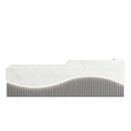 Modern L-Shaped Lacquer Reception Desk with Storage for Retail, Salon & Office 120-520cm