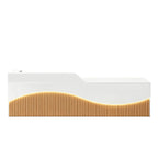 Modern L-Shaped Lacquer Reception Desk with Storage for Retail, Salon & Office 120-520cm