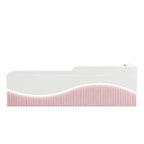 Modern L-Shaped Lacquer Reception Desk with Storage for Retail, Salon & Office 120-520cm