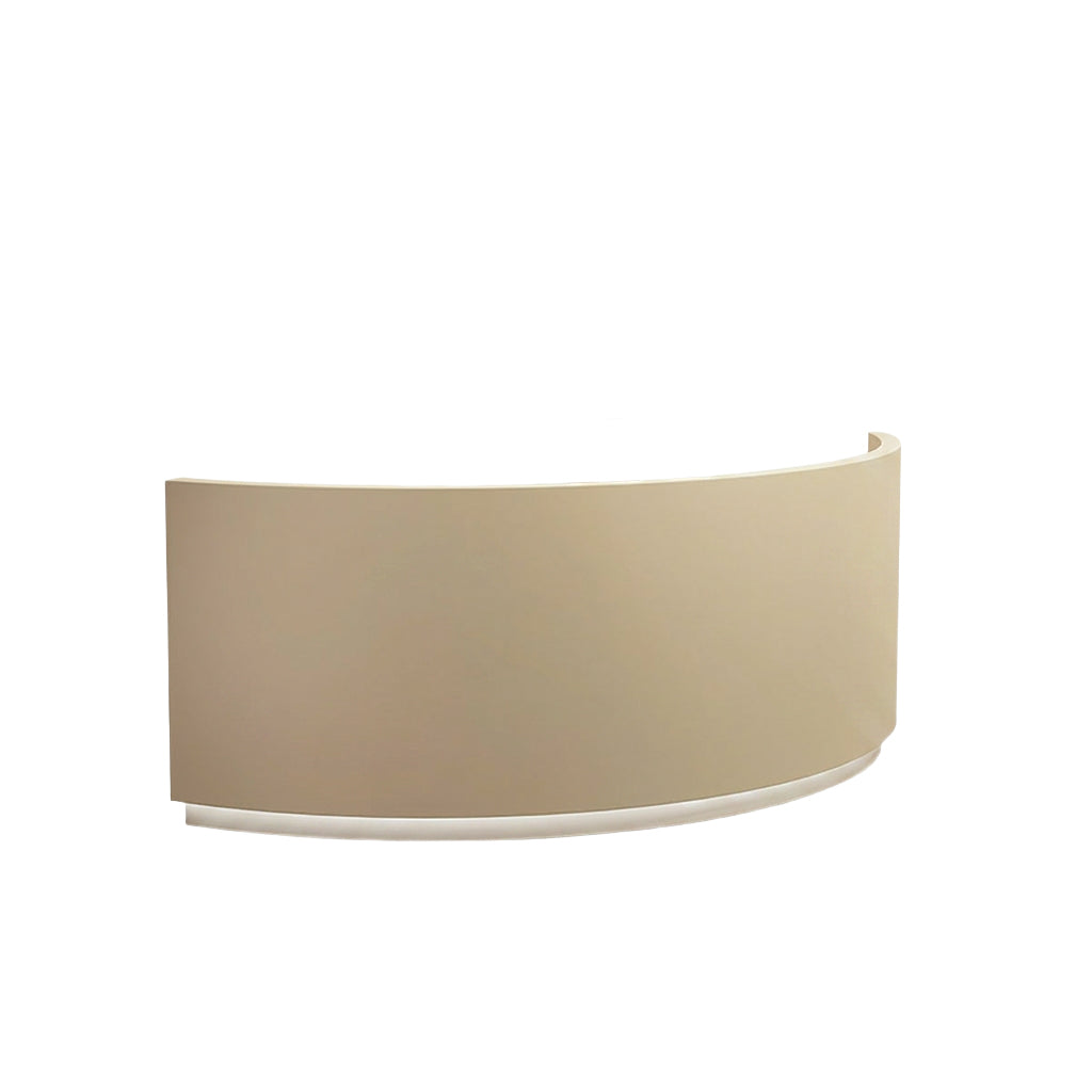 Modern Curved Reception Desk with LED Lighting, Storage & Custom Logo | ArvionFurn