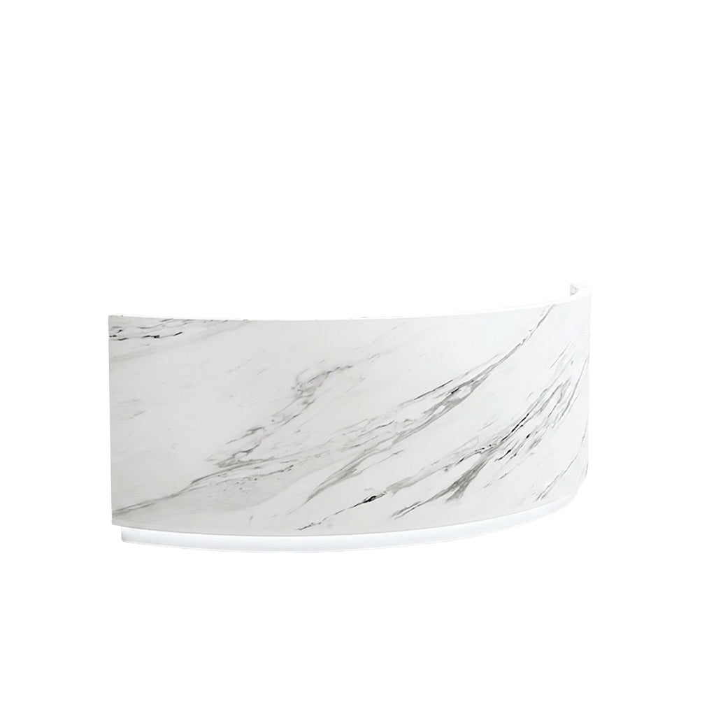 Modern Curved Reception Desk with LED Lighting, Storage & Custom Logo | ArvionFurn