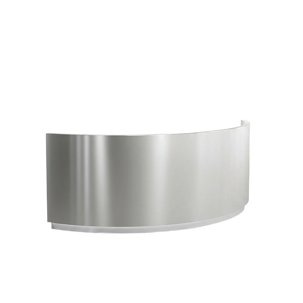 Modern Curved Reception Desk with LED Lighting, Storage & Custom Logo | ArvionFurn
