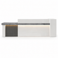Modern Reception Counter with Storage, Lockable Drawer & Custom Logo | ArvionFurn