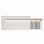 Modern Reception Counter with Storage, Lockable Drawer & Custom Logo | ArvionFurn