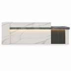 Modern Reception Counter with Storage, Lockable Drawer & Custom Logo | ArvionFurn