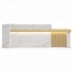 Modern Reception Counter with Storage, Lockable Drawer & Custom Logo | ArvionFurn
