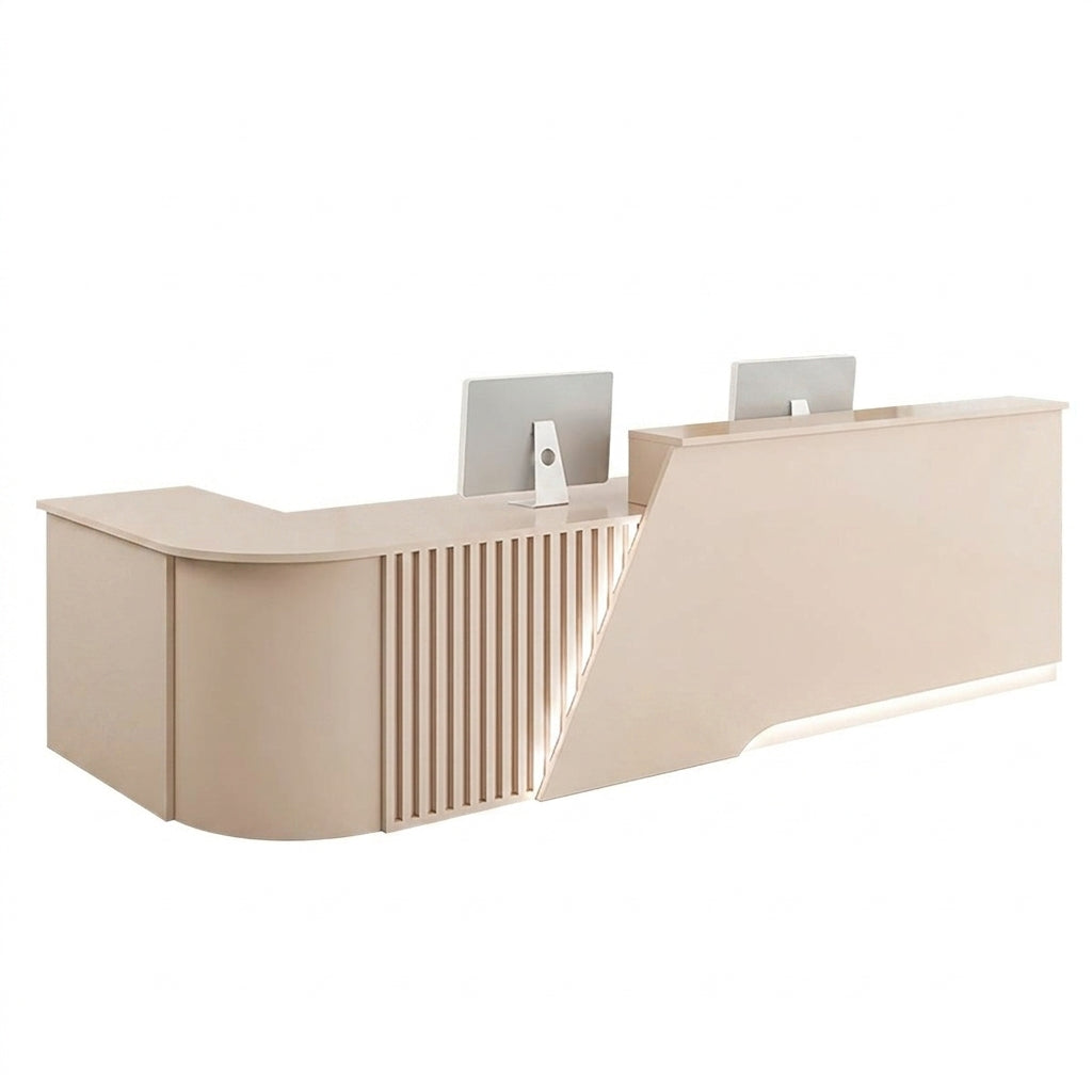Corner Reception Counter with Storage for Salon, Retail & Small Shops | ArvionFurn
