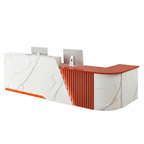 Corner Reception Counter with Storage for Salon, Retail & Small Shops | ArvionFurn